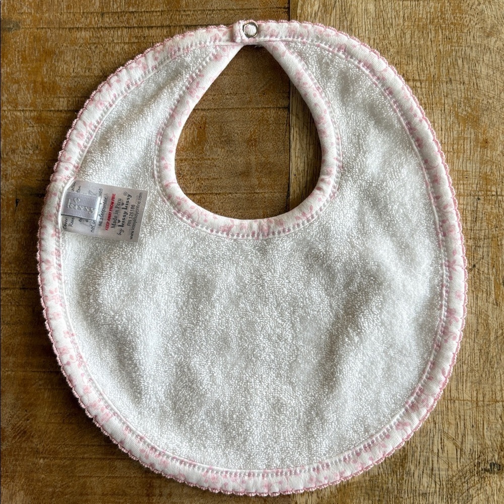 NWOT Kissy Kissy Floral Pink Baby Bib - Picture 4 of 4